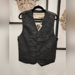 No Excess denim vest new with tags large